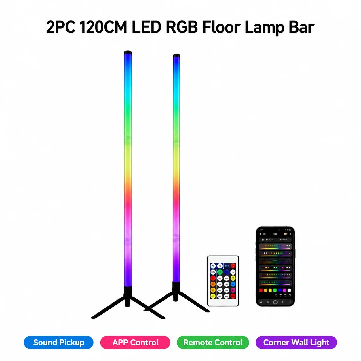 2 шт. 120-см RGB-светильники д – обзор и цена Esports & Gaming Optics Gmbh